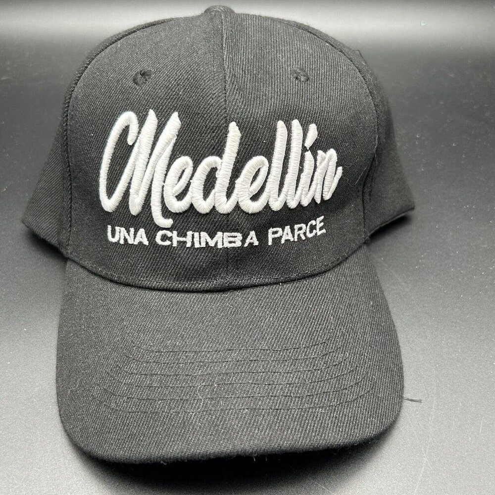 2/$30 Hat Medellin Una Chimba Parce "Medellin is Awesome Dude" Colombia Black